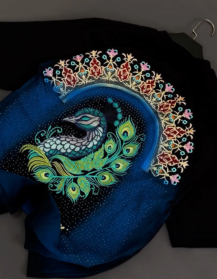 Peacock Print Top
