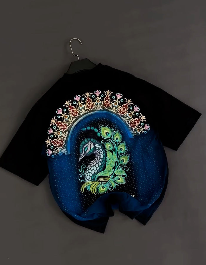 Peacock Print Top