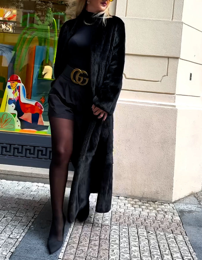 Eyes Embroidered Long Coat