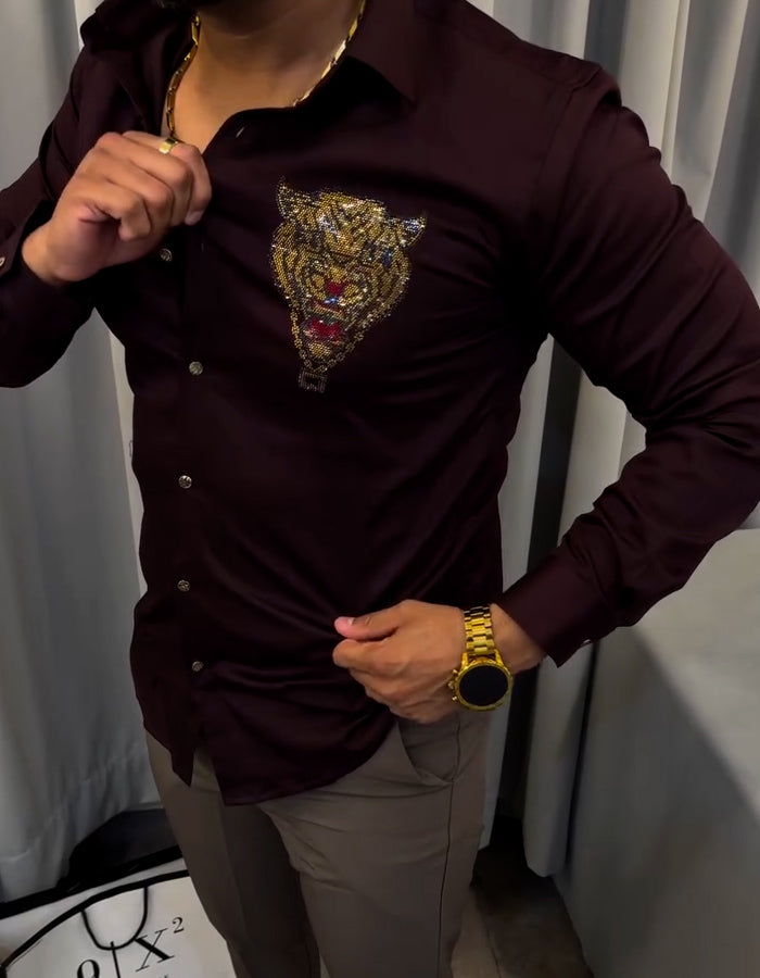 Wine Slim Shirt