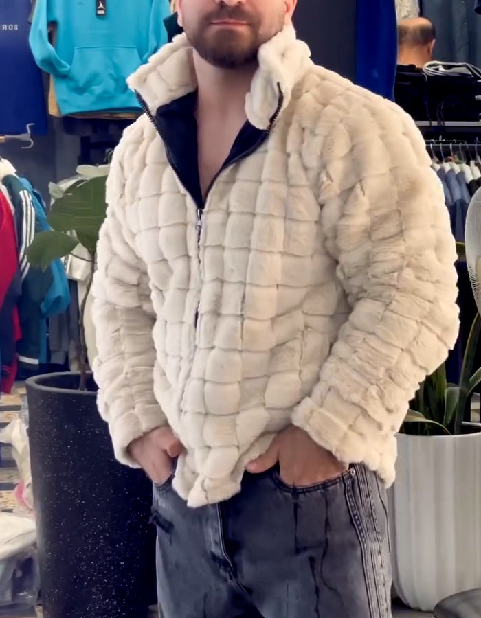 Fur Stand Collar Coat