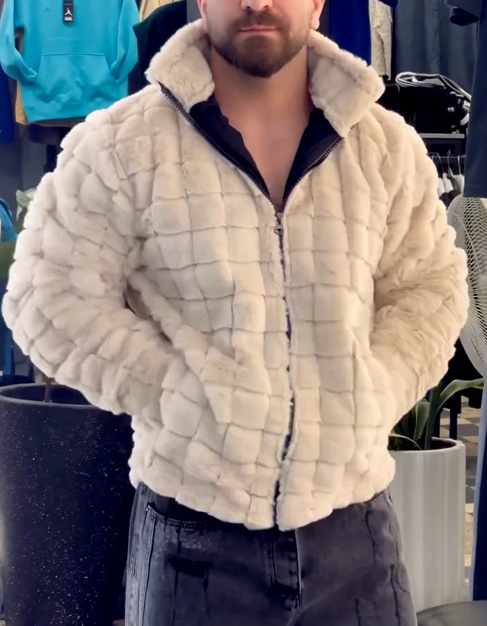 Fur Stand Collar Coat