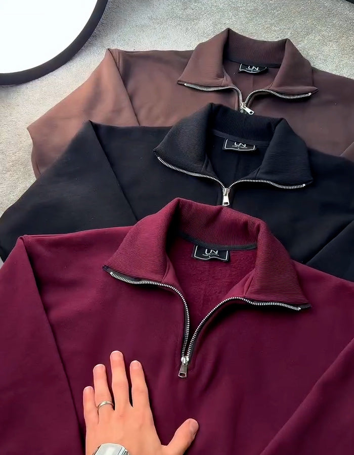 Stand-Collar Casual Top