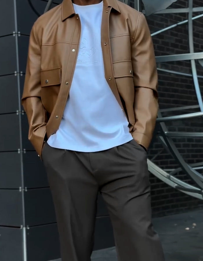 Khaki Fitted Slim Jacket