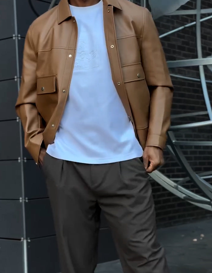 Khaki Fitted Slim Jacket