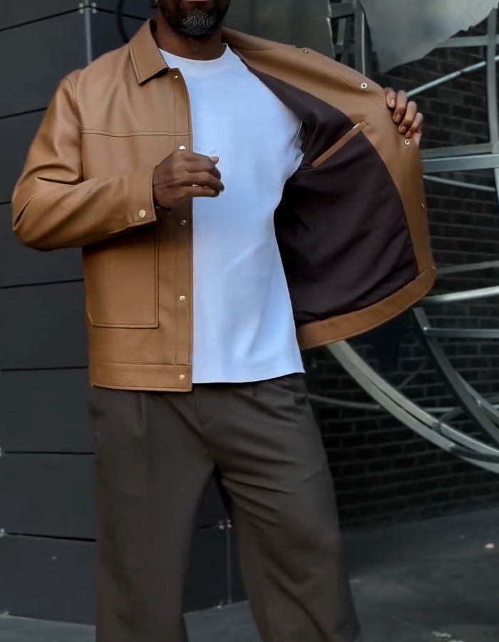 Khaki Fitted Slim Jacket