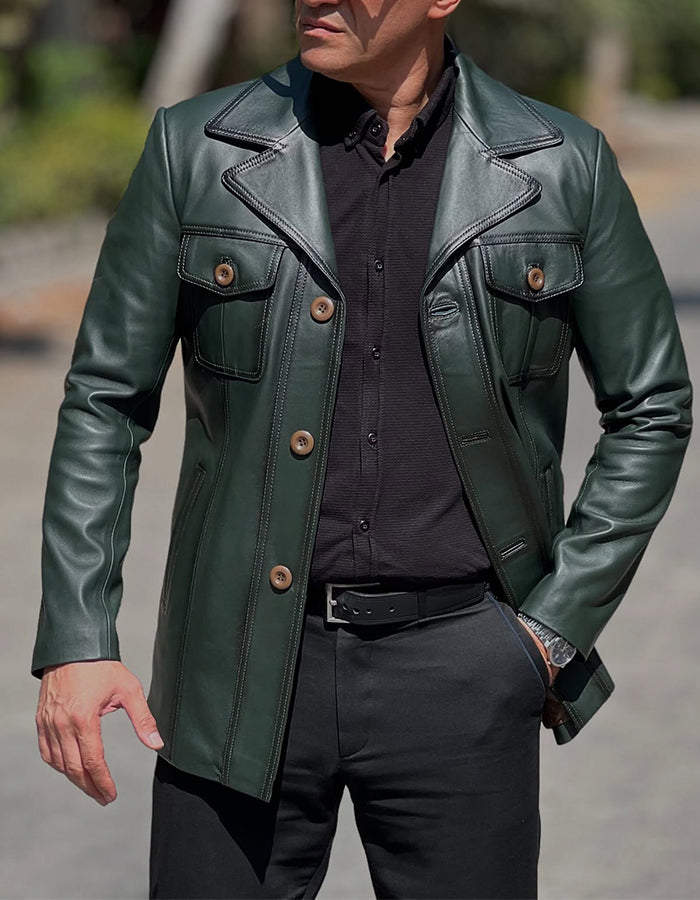 Red-Green Slim Jacket