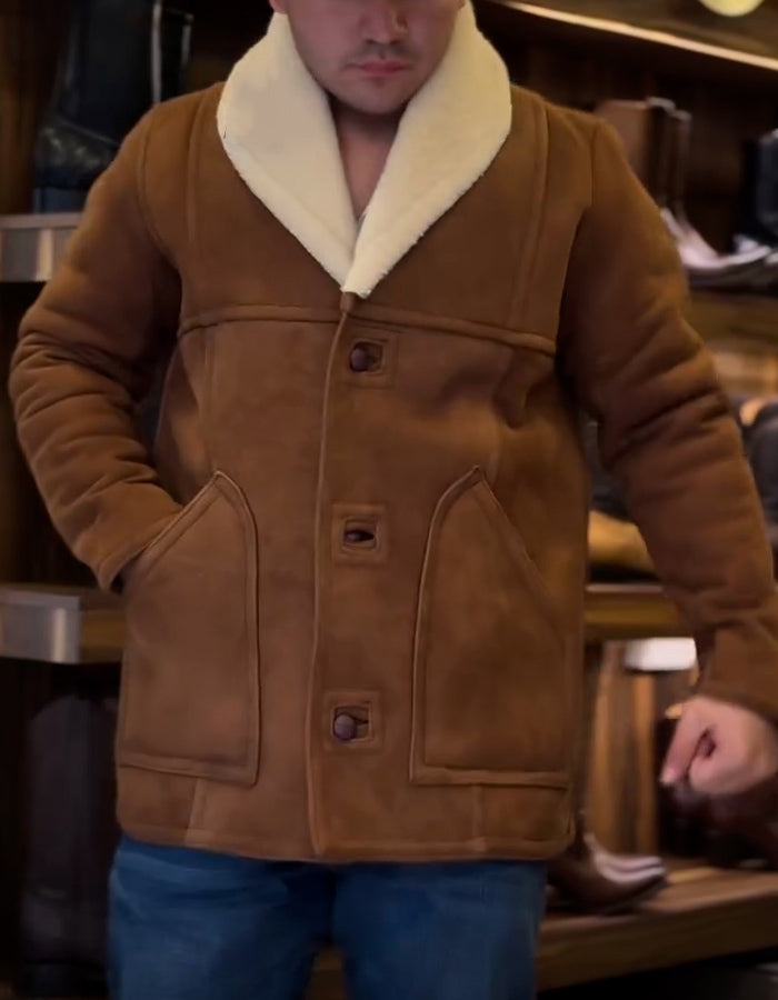 Brown Warm Button Coat