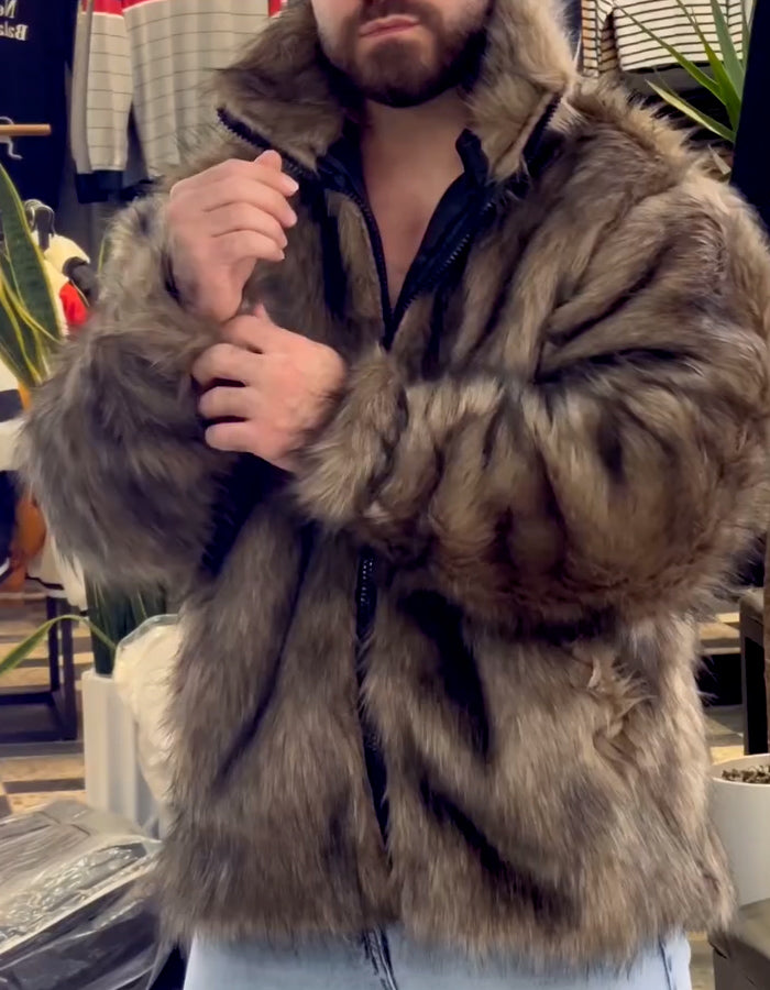 Furry Comfy Zipper Coat