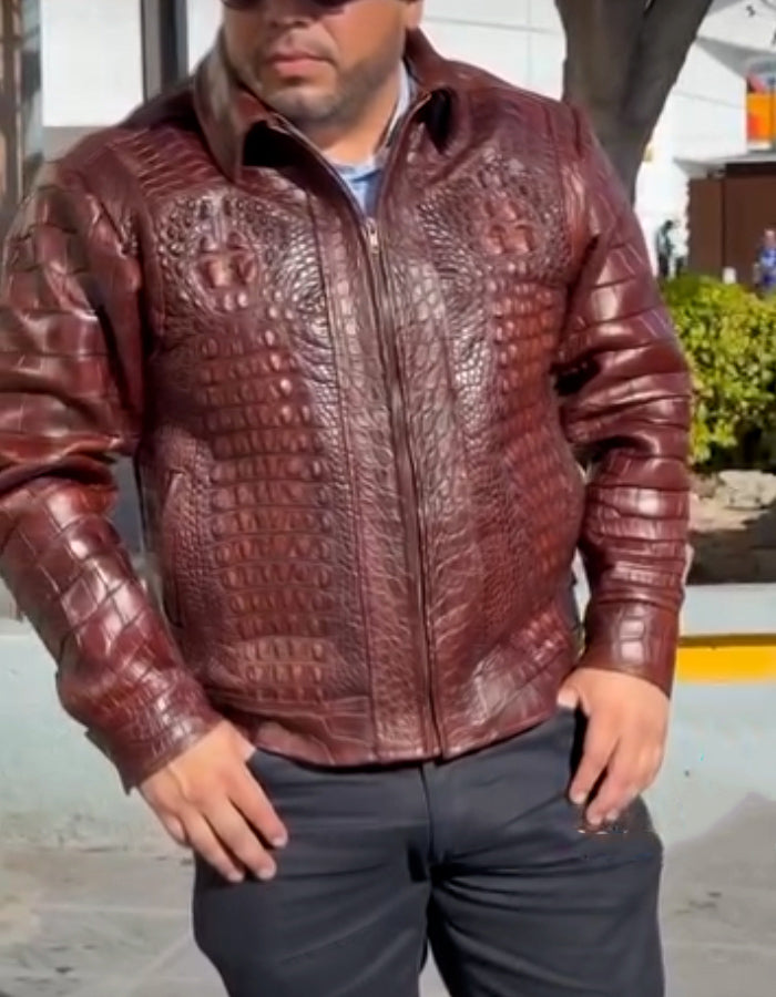 Fine Leather Slim Short Jacket