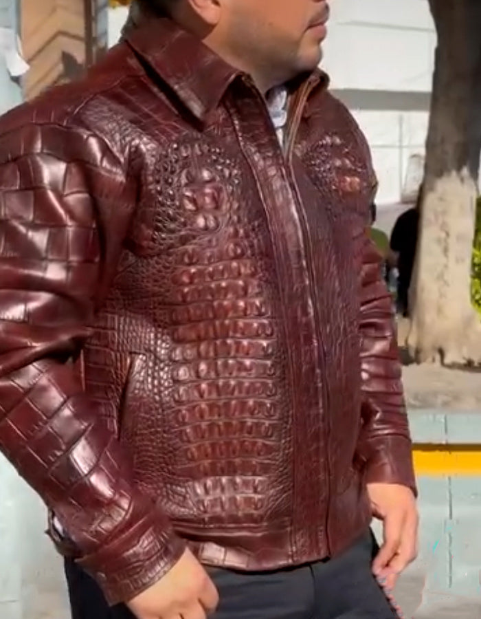 Fine Leather Slim Short Jacket