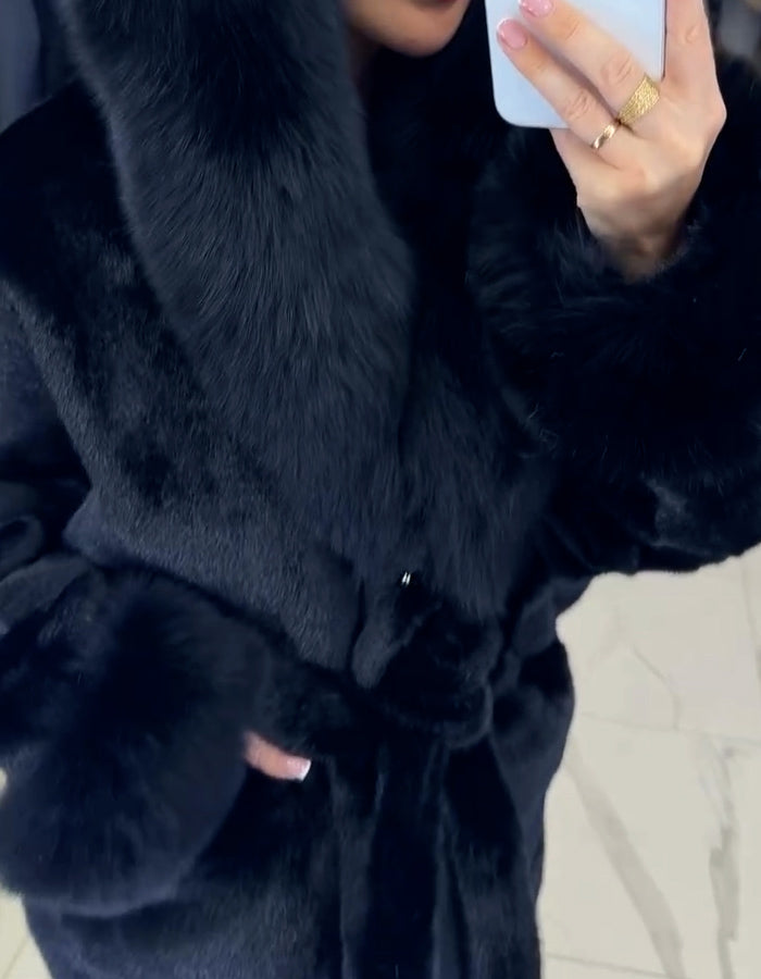 Soft Hooded Belted Coat