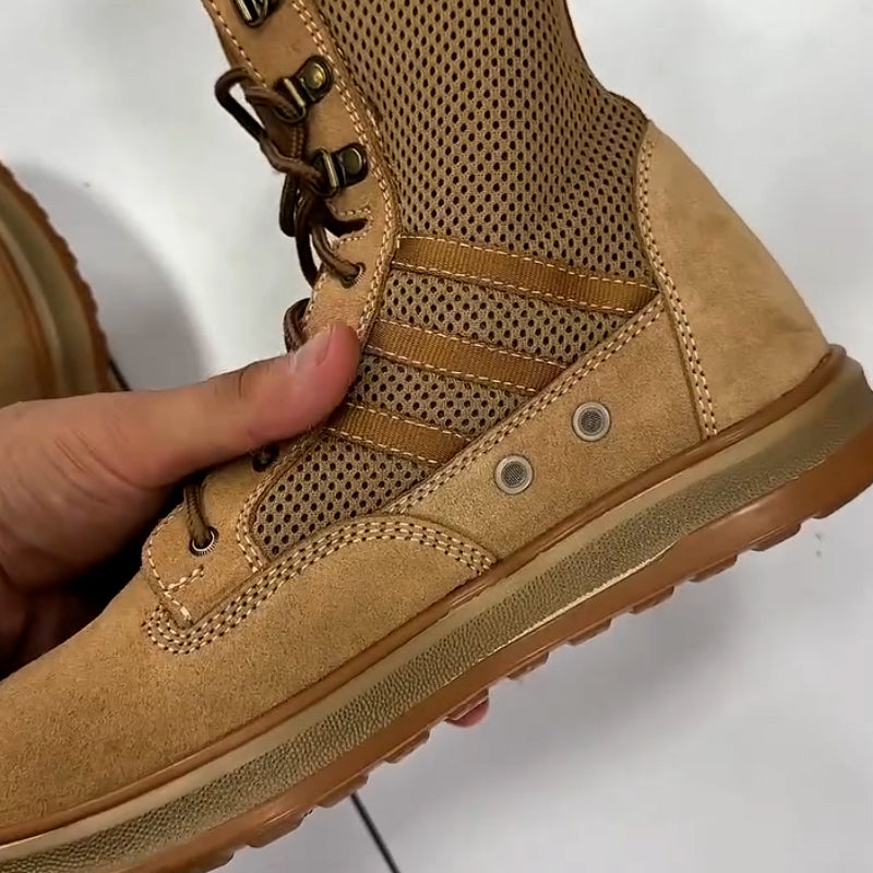 Khaki Flat Boots