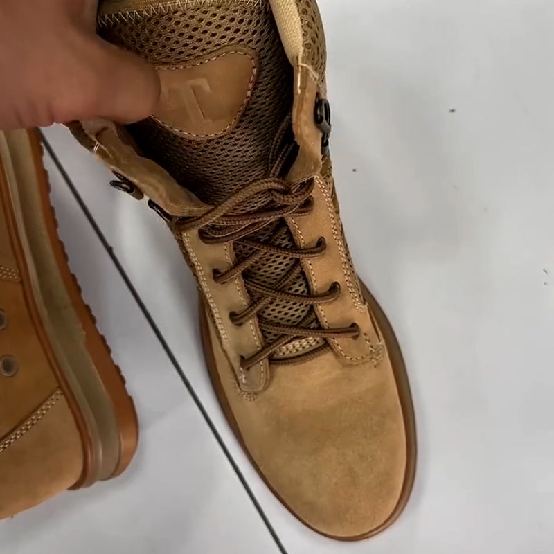 Khaki Flat Boots