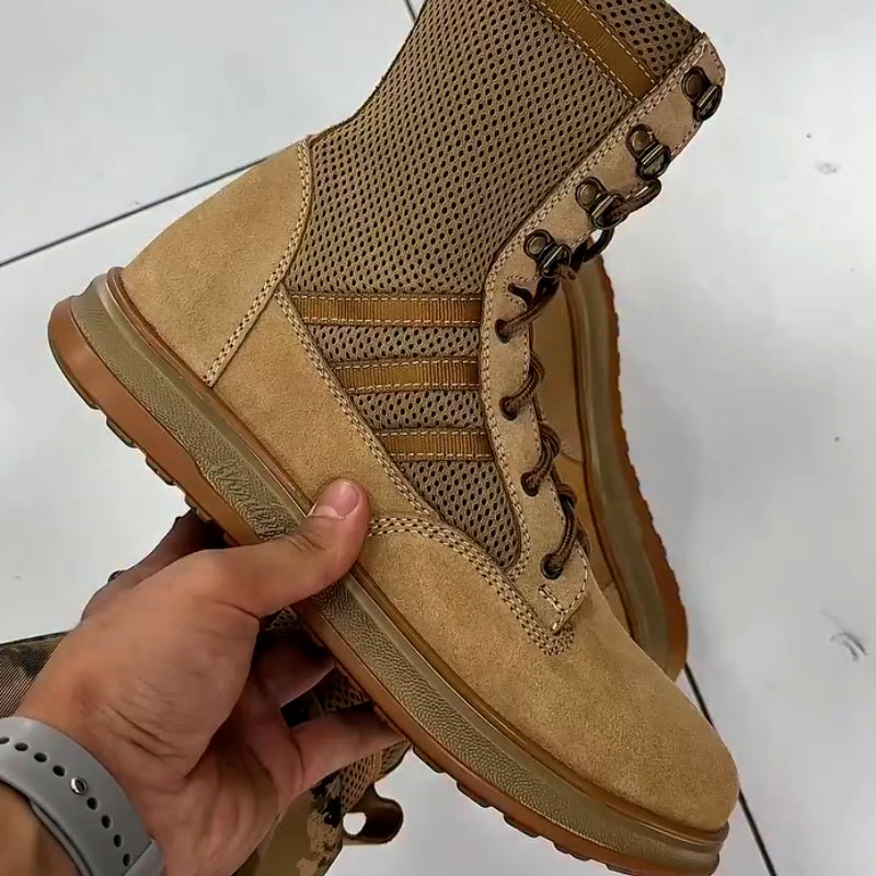 Khaki Flat Boots
