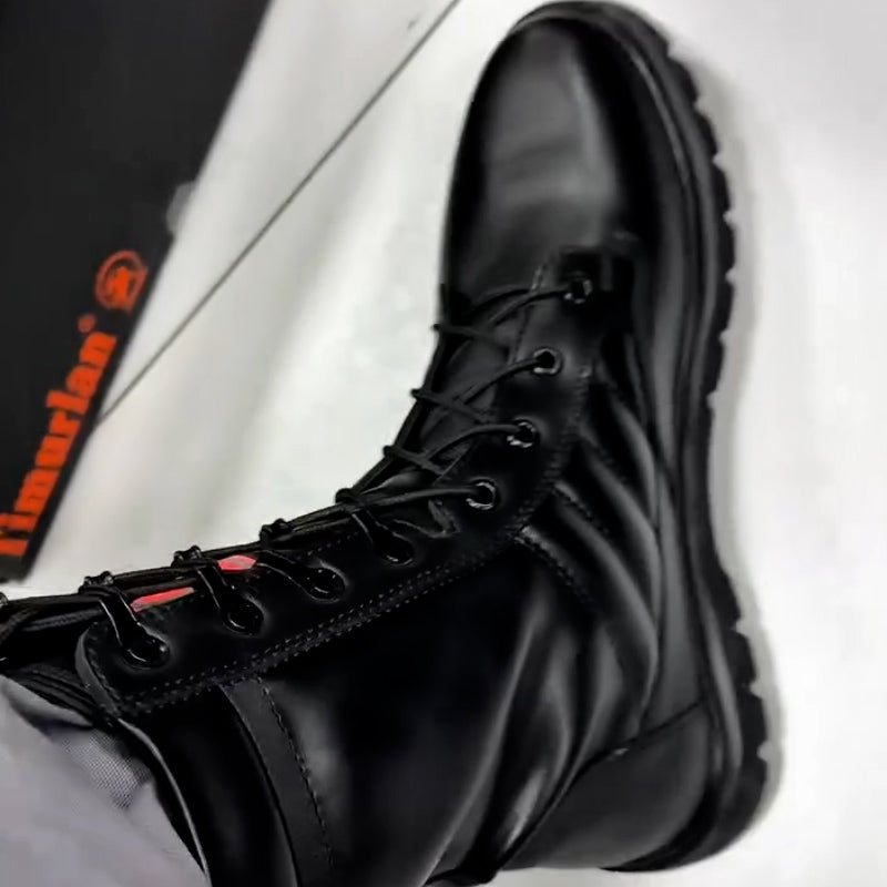 Black Leather Soft Boots