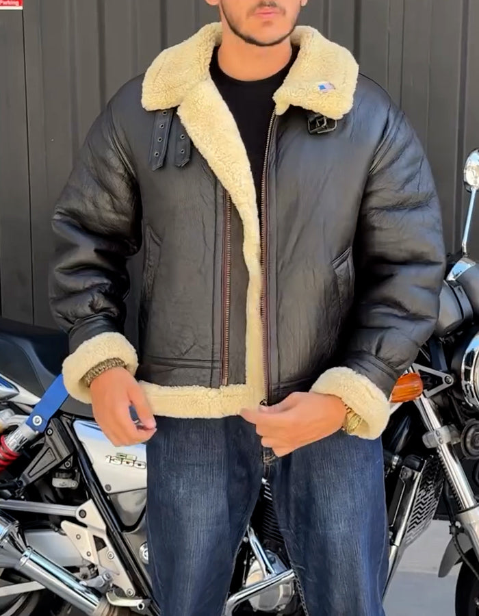 Black Shearling Short Jacket