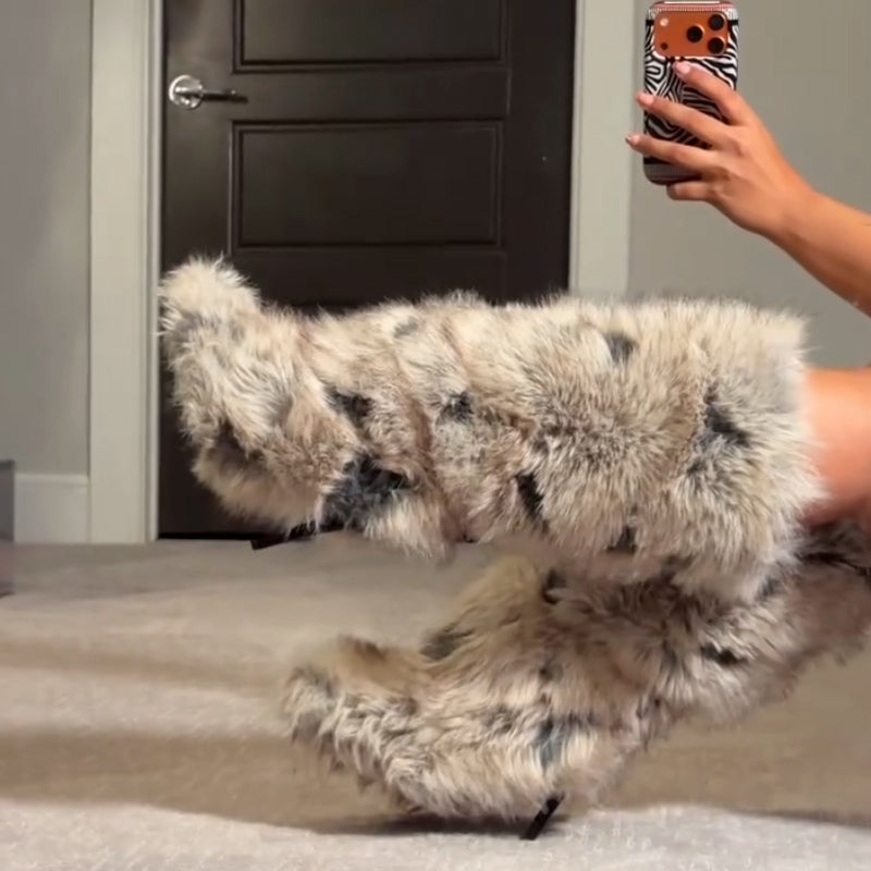 Chic Furry Mid-Calf Boots