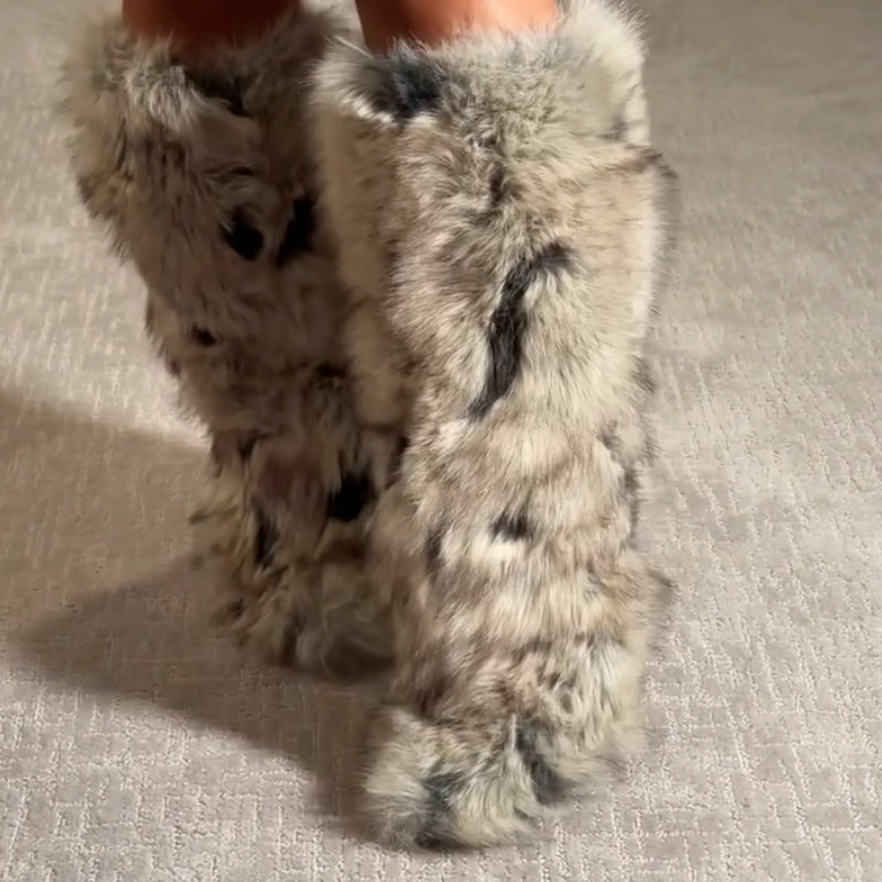 Chic Furry Mid-Calf Boots