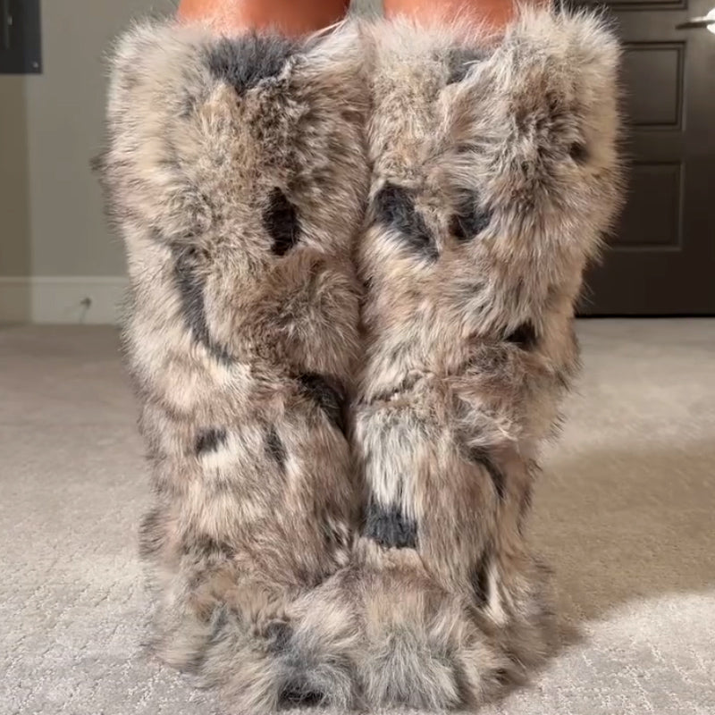 Chic Furry Mid-Calf Boots