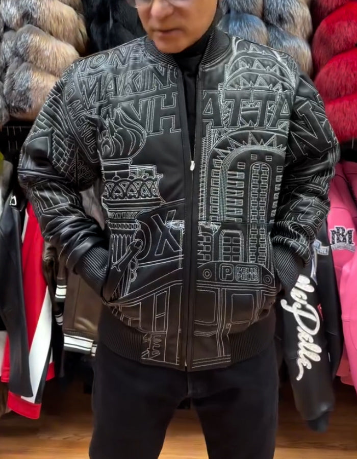 Embroidered With Hood Loose Jacket