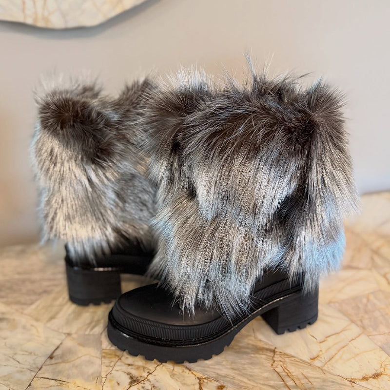 Furry Chunky Boots