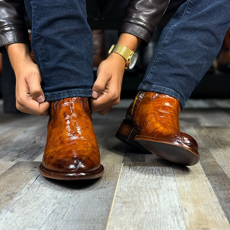 Brown Leather Comfy Boots