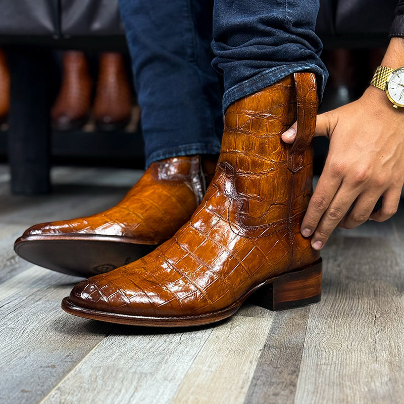 Brown Leather Comfy Boots