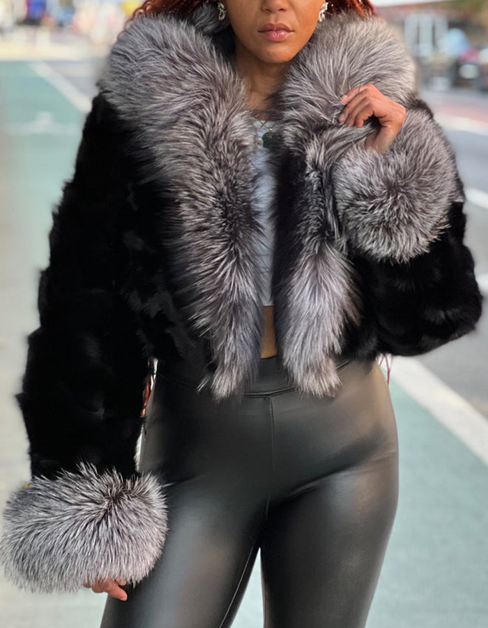 Soft Furry Hooded Coat