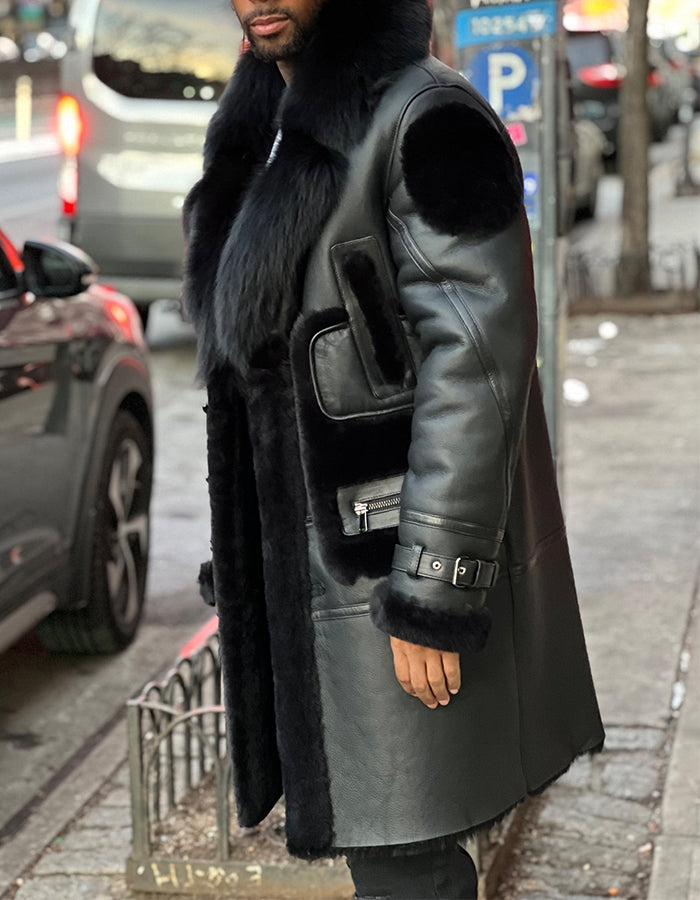 Black Comfort Slim Midi Coat