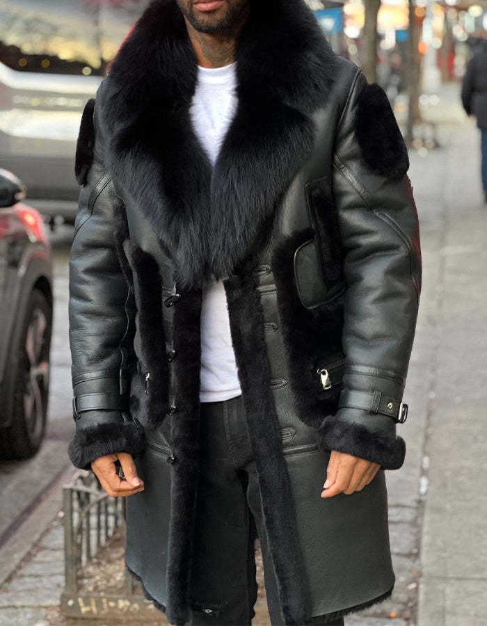 Black Comfort Slim Midi Coat