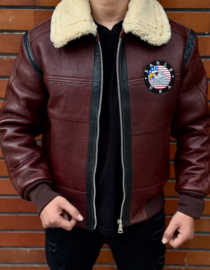 Burgundy Leather Jacket