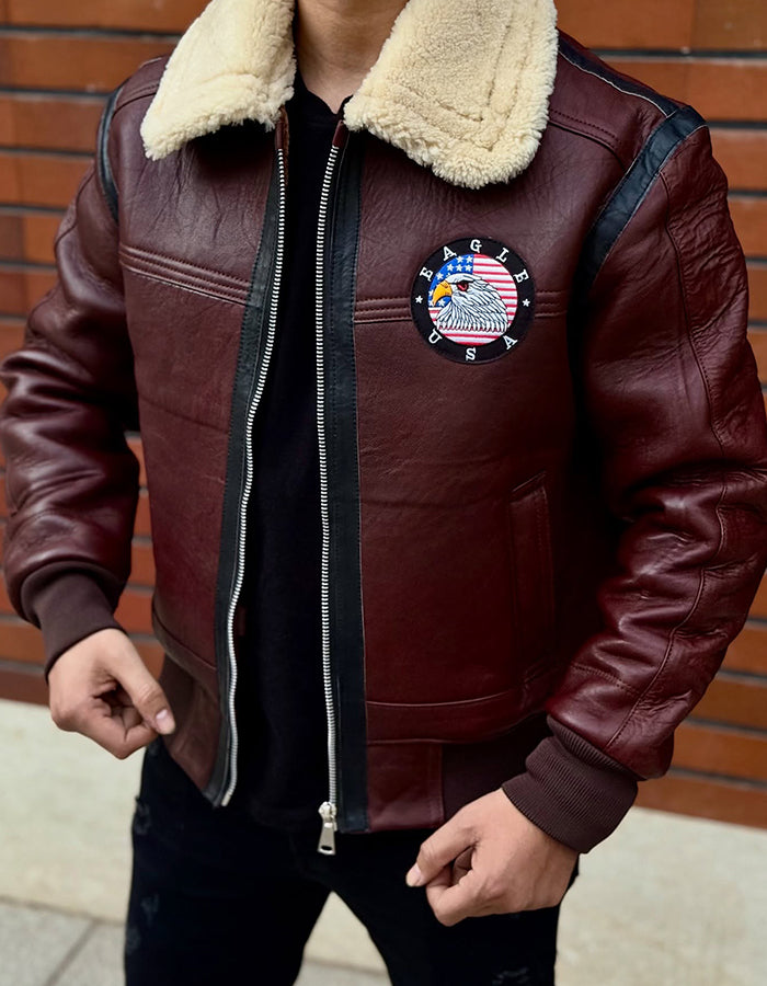 Burgundy Leather Jacket