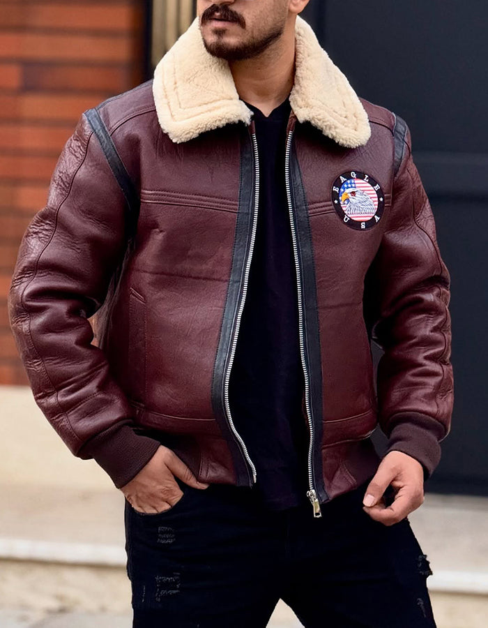 Burgundy Leather Jacket