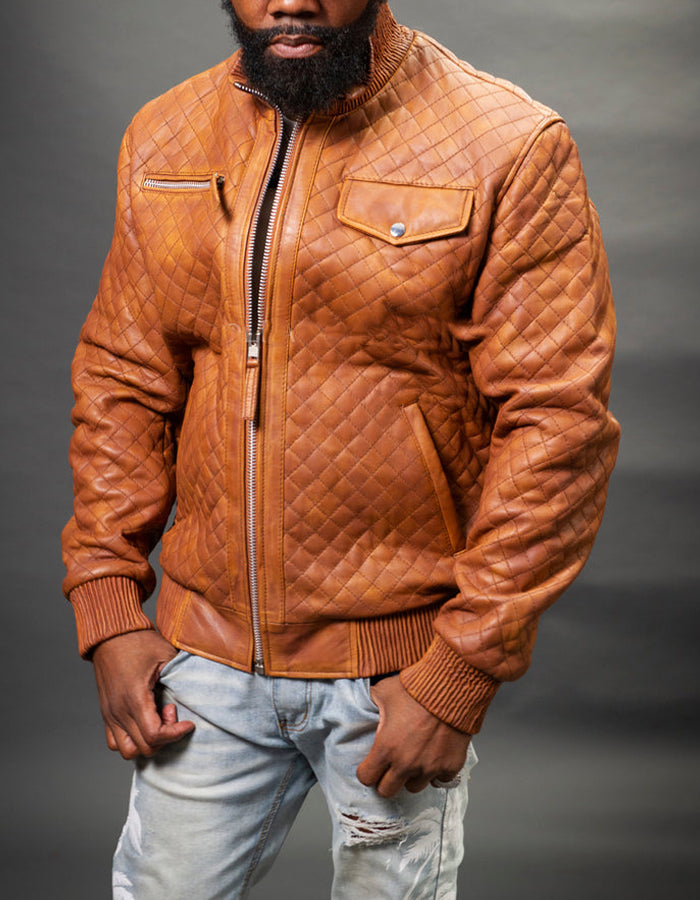 Chic Leather Slim Jacket