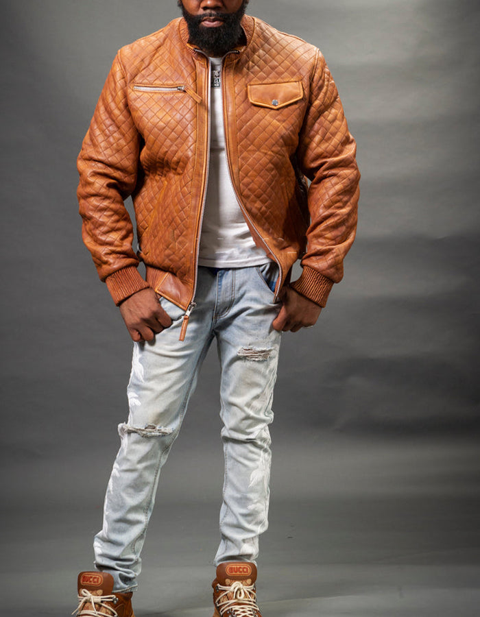 Chic Leather Slim Jacket