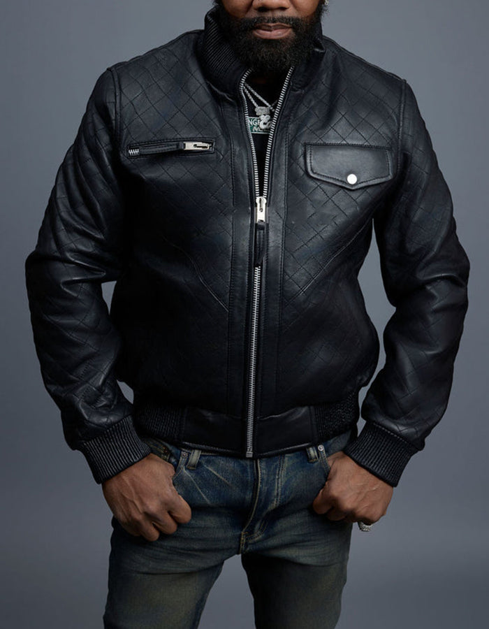 Chic Leather Slim Jacket