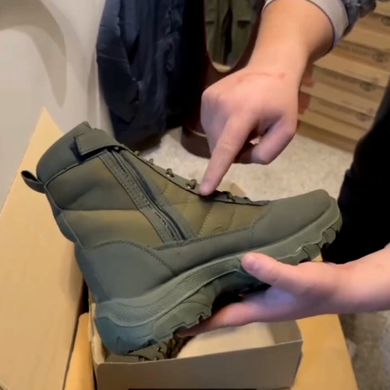 Green Side-Zipper Sneakers