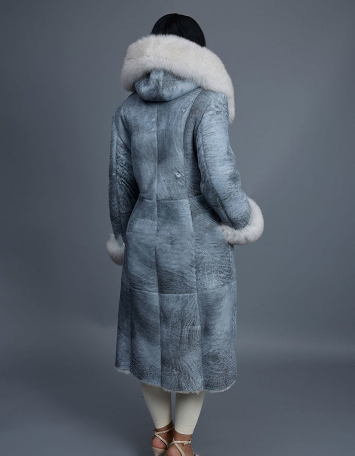 Blue Warm Button Coat