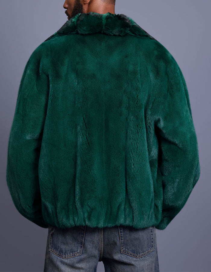 Green Suede Loose Coat