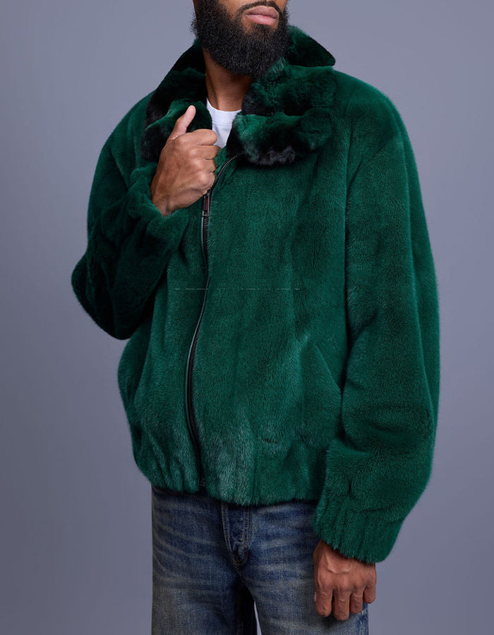 Green Suede Loose Coat