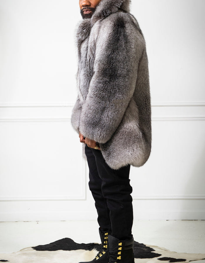 Gray Fur Warm Coat