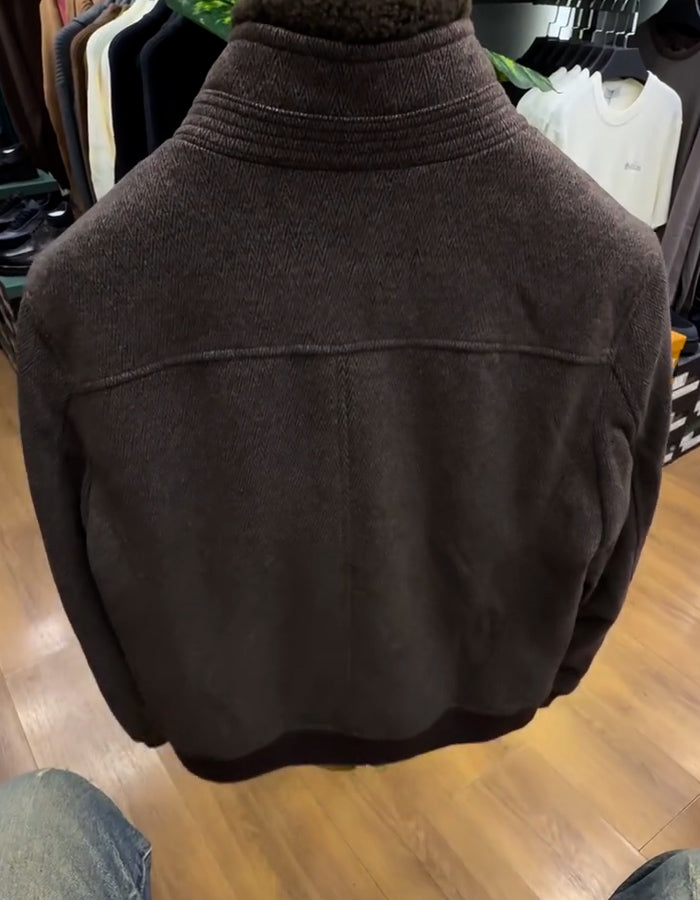 Gray Fur Collar Jacket