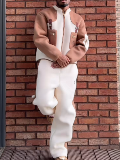 Wool Blended Cock Pants Set