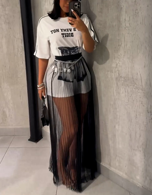 T-Shirt Tulle Two-Piece Dress