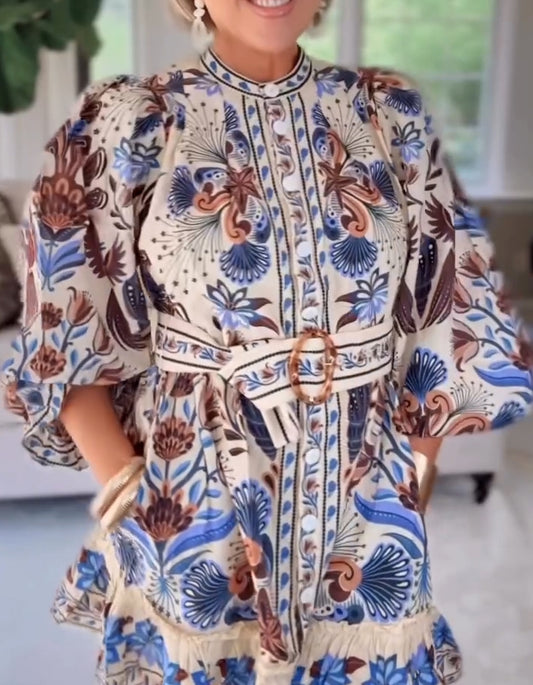 Print Mini Dress