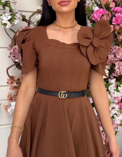 Flower Belt Dress