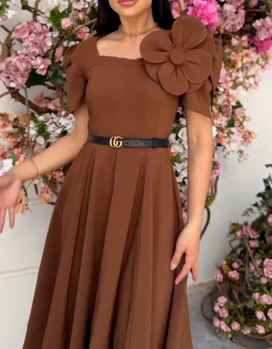 Flower Belt Dress
