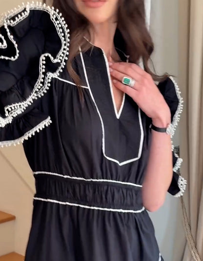 Black Striped Dress