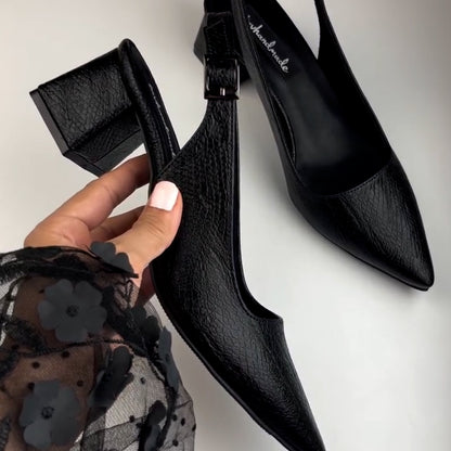 Black Buckle Sandals
